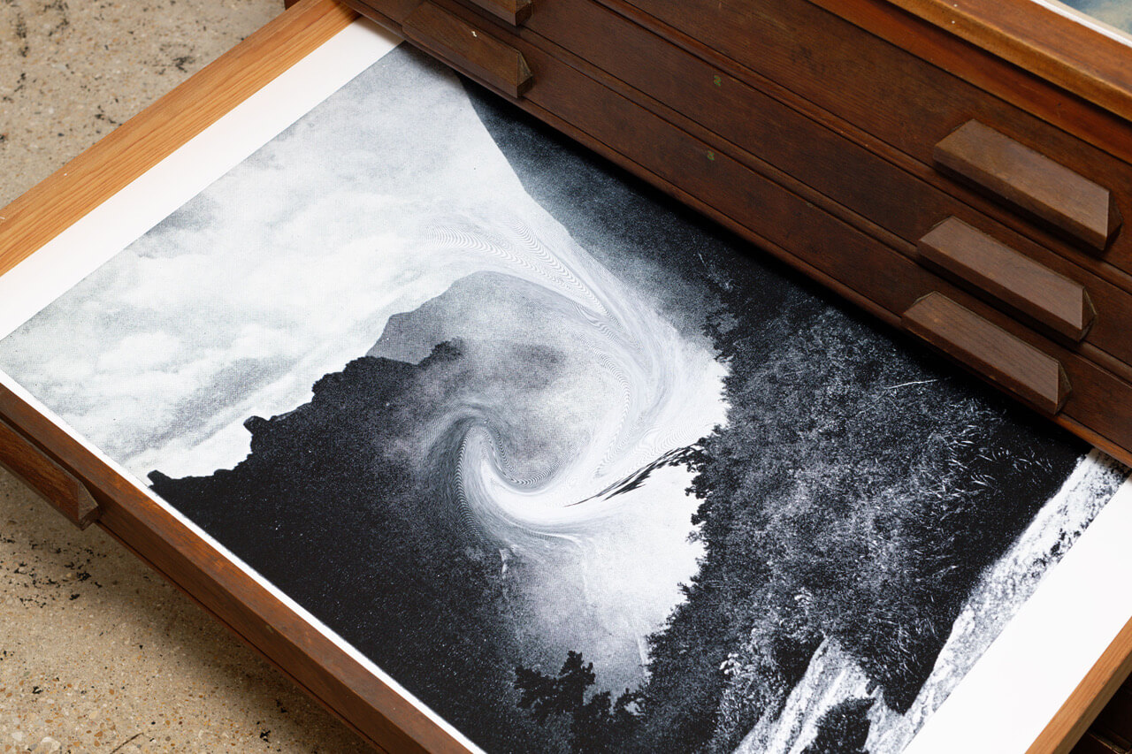 sky heart water paper